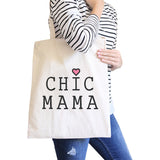 Chic Mama Natural Canvas Tote Bag Gift Ideas For Young Grandmother
